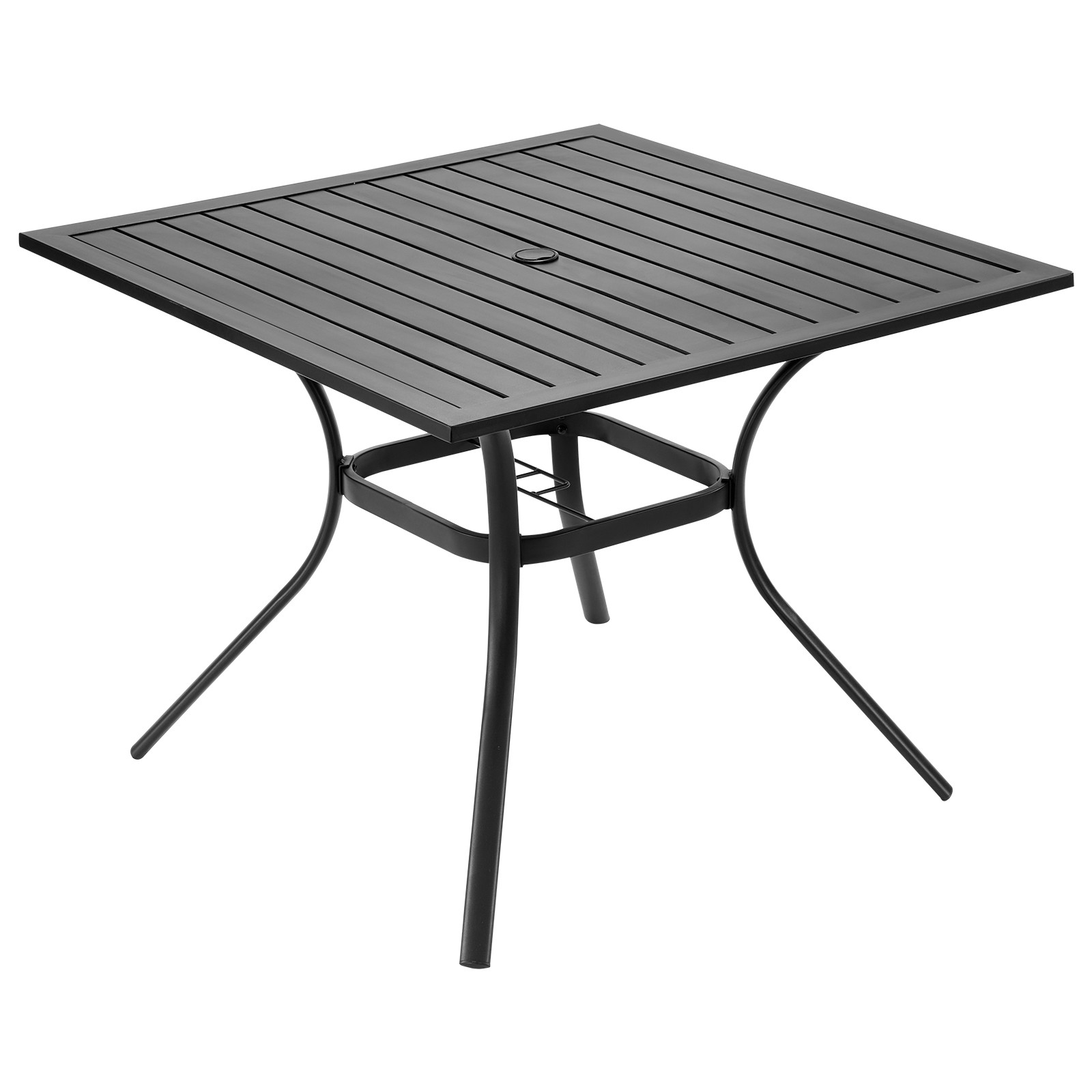 Uimoso Outdoor Square Metal Dining Table for Patio and Garden Seating