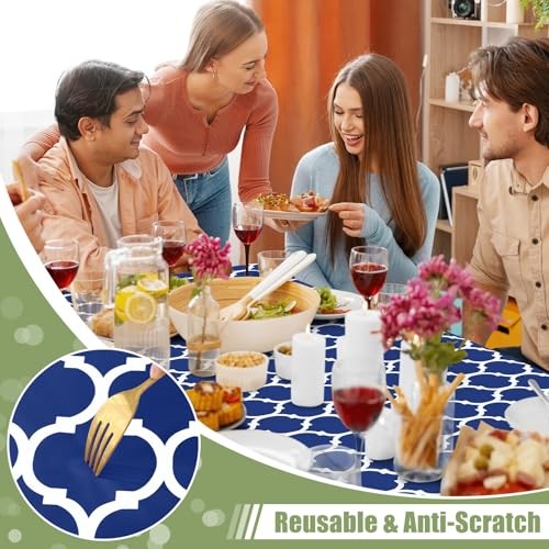 Square Picnic Table Cover, Waterproof Elastic Fitted 36″ x 36″ (Square) Navy