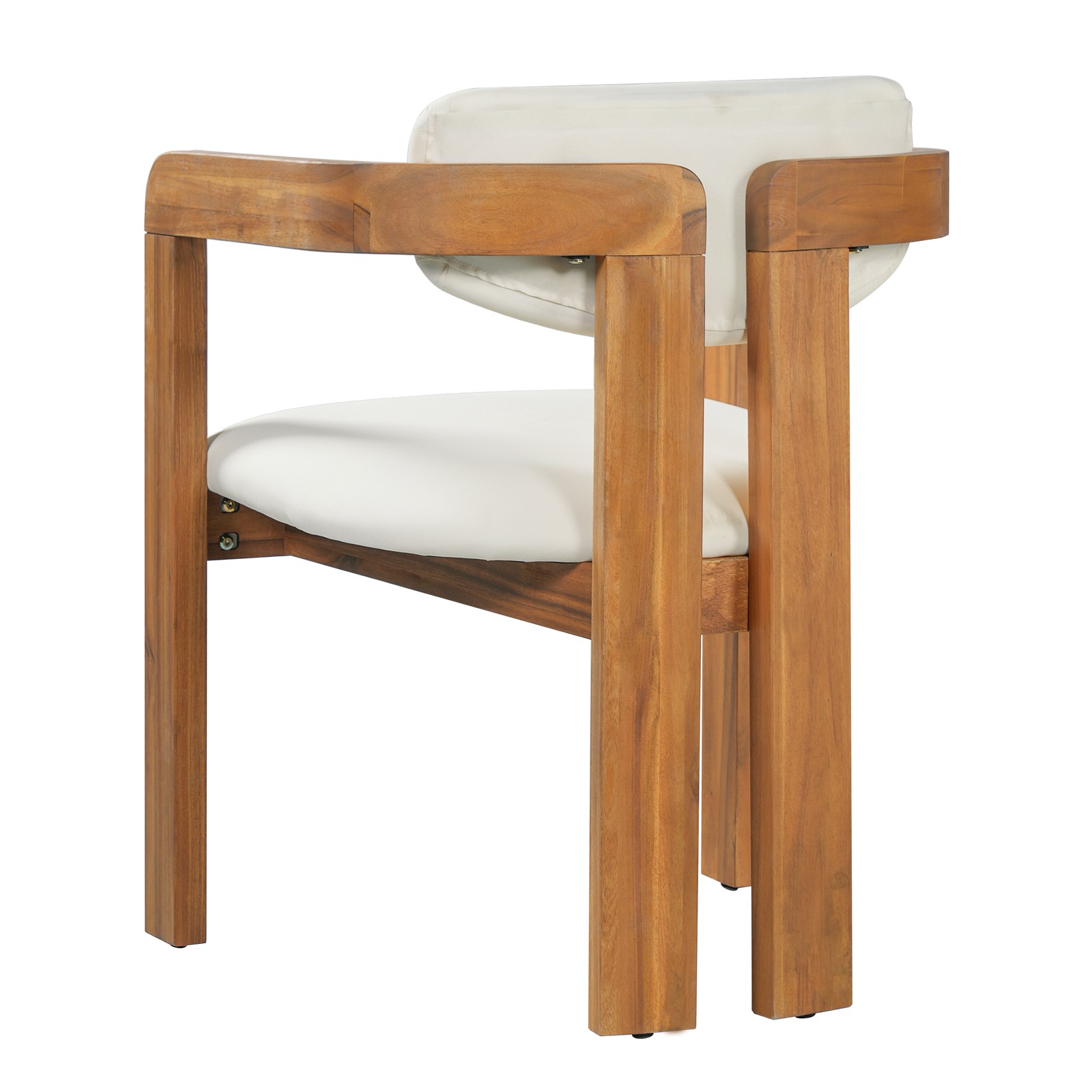 5-Piece Acacia Wood Outdoor Dining Set with Cushioned Chairs