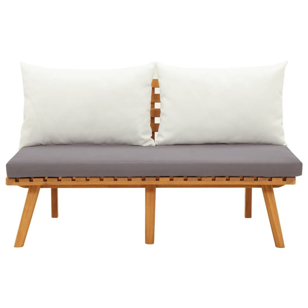 Patio Bench with Cushions 45.3″ Solid Acacia Wood