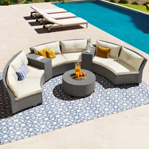 6 – PersonPatio Furniture Set Outdoor Conversation Set for Garden Backyard Lawn
