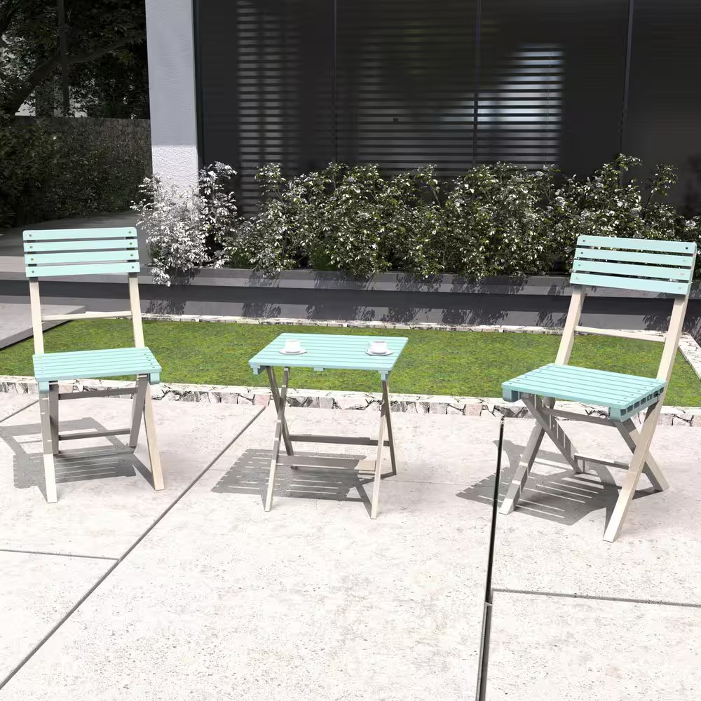 3-Piece Acacia Wood Patio Outdoor Bistro Set