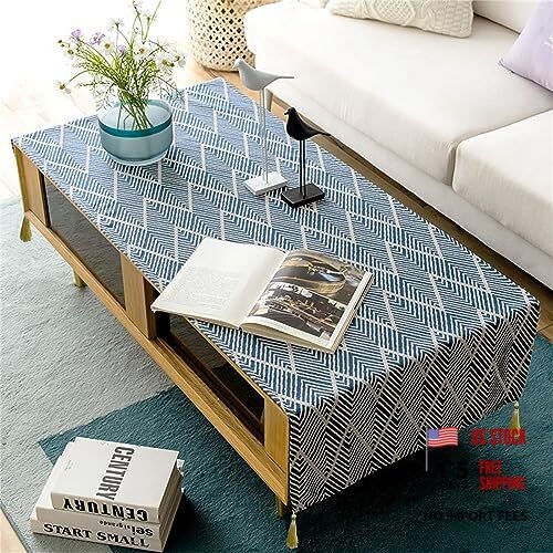 Coffee Table Cloth with Tassle Small Rectangle 57″ x 20″ (Rectangular)