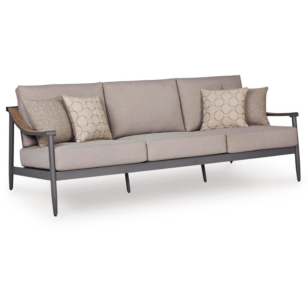 North Island Gray Performance Fabric 88″ Outdoor Sofa with Cushion