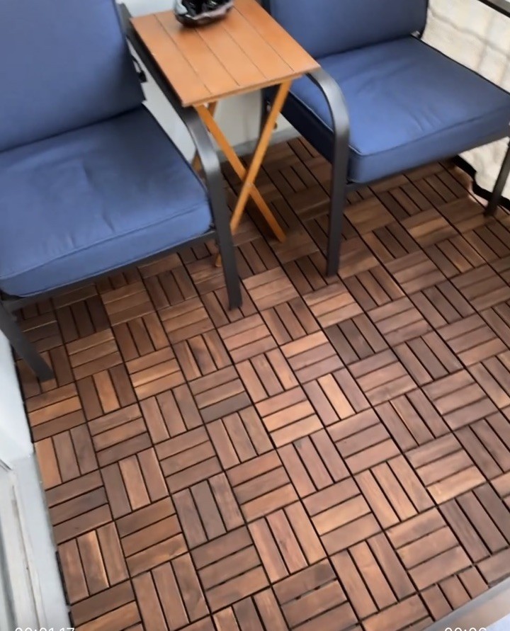 Wood tile outdoor