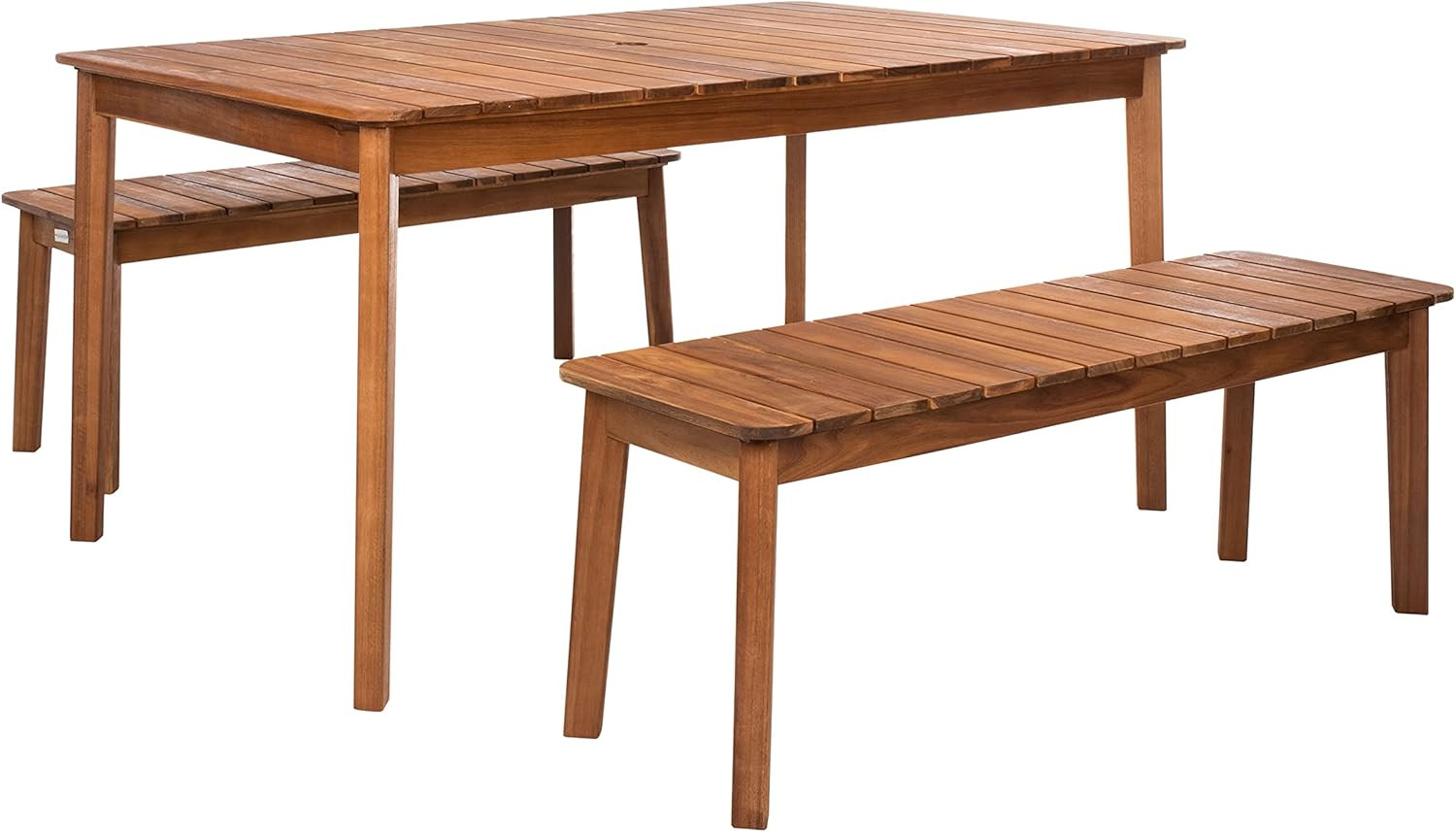 Europa Acacia Wood 3-Piece Outdoor Patio Dining Set for Stylish Gatherings