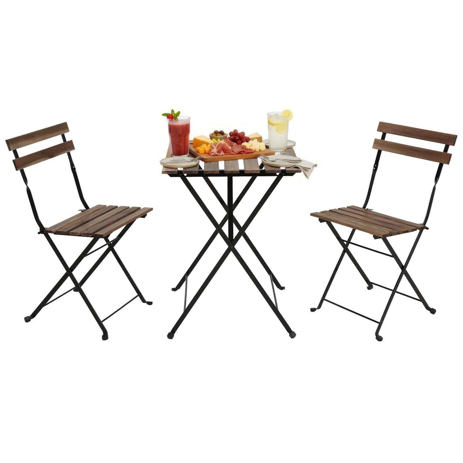 Fdw Patio Furniture Set 3 Pieces Foldable Outdoor Furniture Set Folding Patio