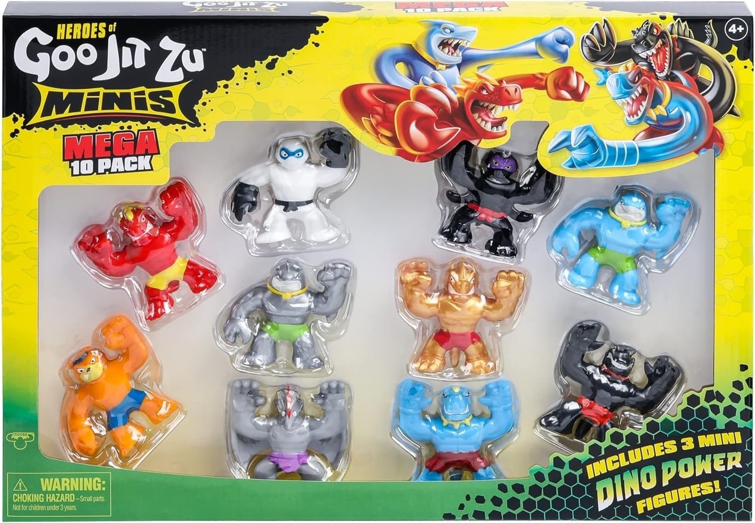 Heroes of Goo Jit Zu Minis Mega 10 Pack Stretchy Squishy 2.5″ Figures Ages 4+