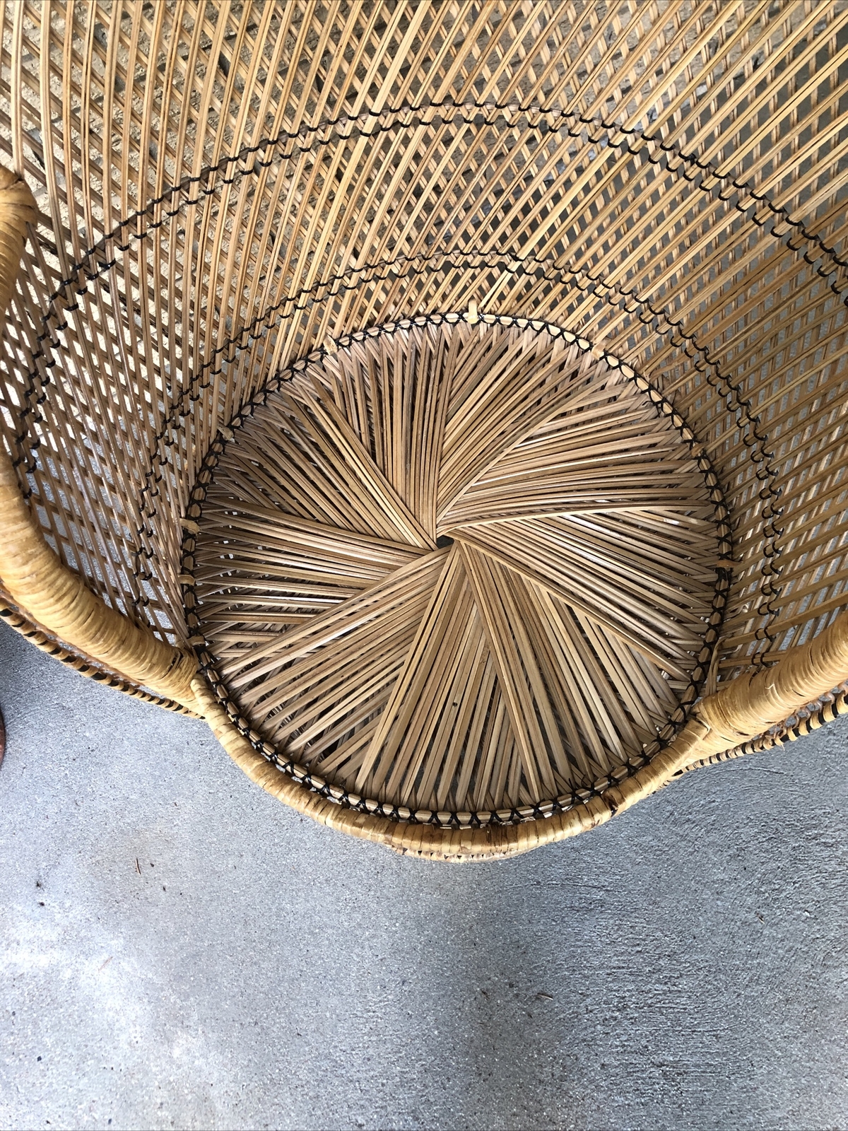 Peacock Throne Full Size Adult Wicker Peacock Rattan Chair