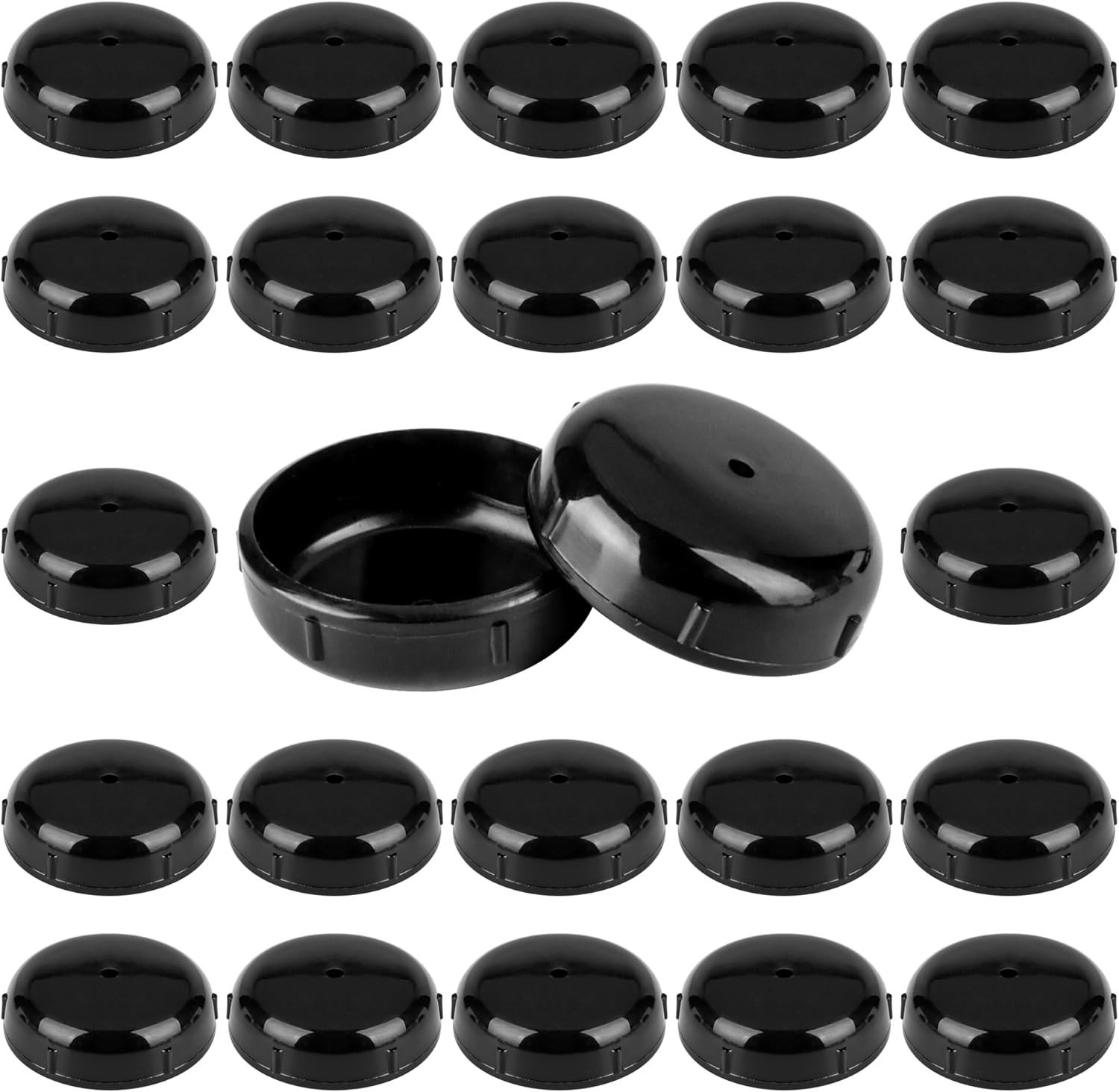 24 tapas negras plasticas 1.5 pulg para patas sillas mesas metal patio exterior