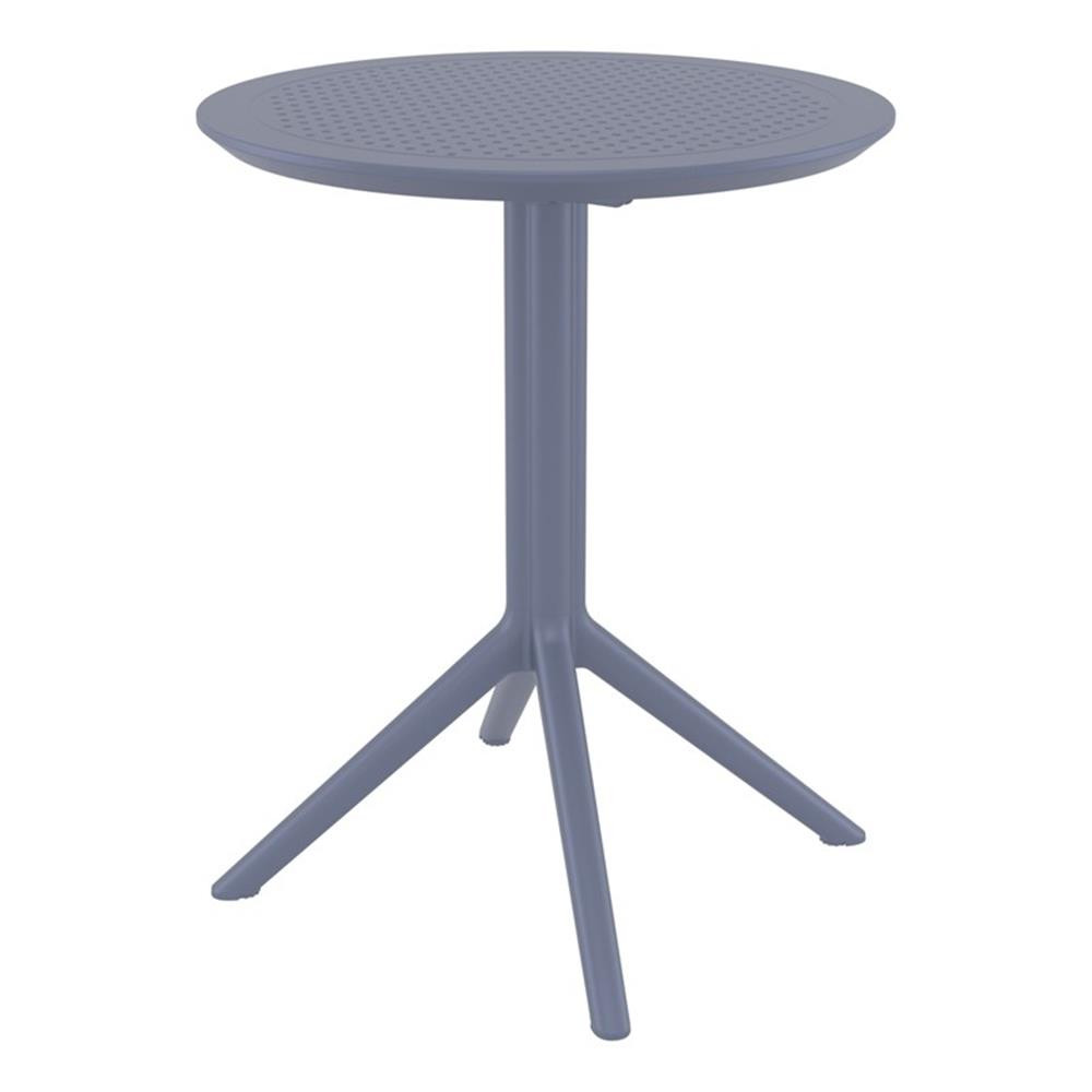 Compamia Sky 24 inch Round Folding Table in Dark Gray finish