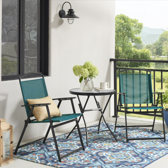 Mainstay Albany Lane 3-Piece Outdoor Bistro Set, Teal