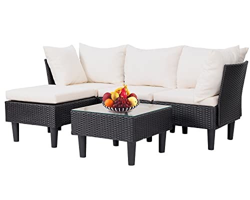 Stylish 3-Piece Outdoor Rattan Chairs and Coffee Table Set for Patio or Garden