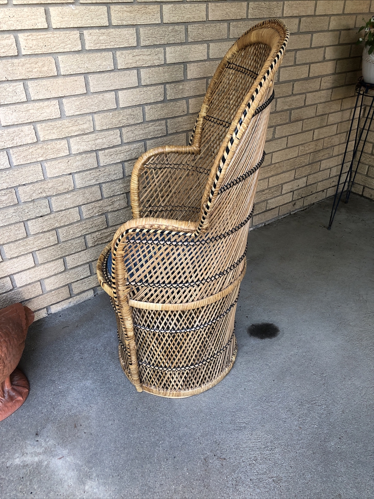 Peacock Throne Full Size Adult Wicker Peacock Rattan Chair