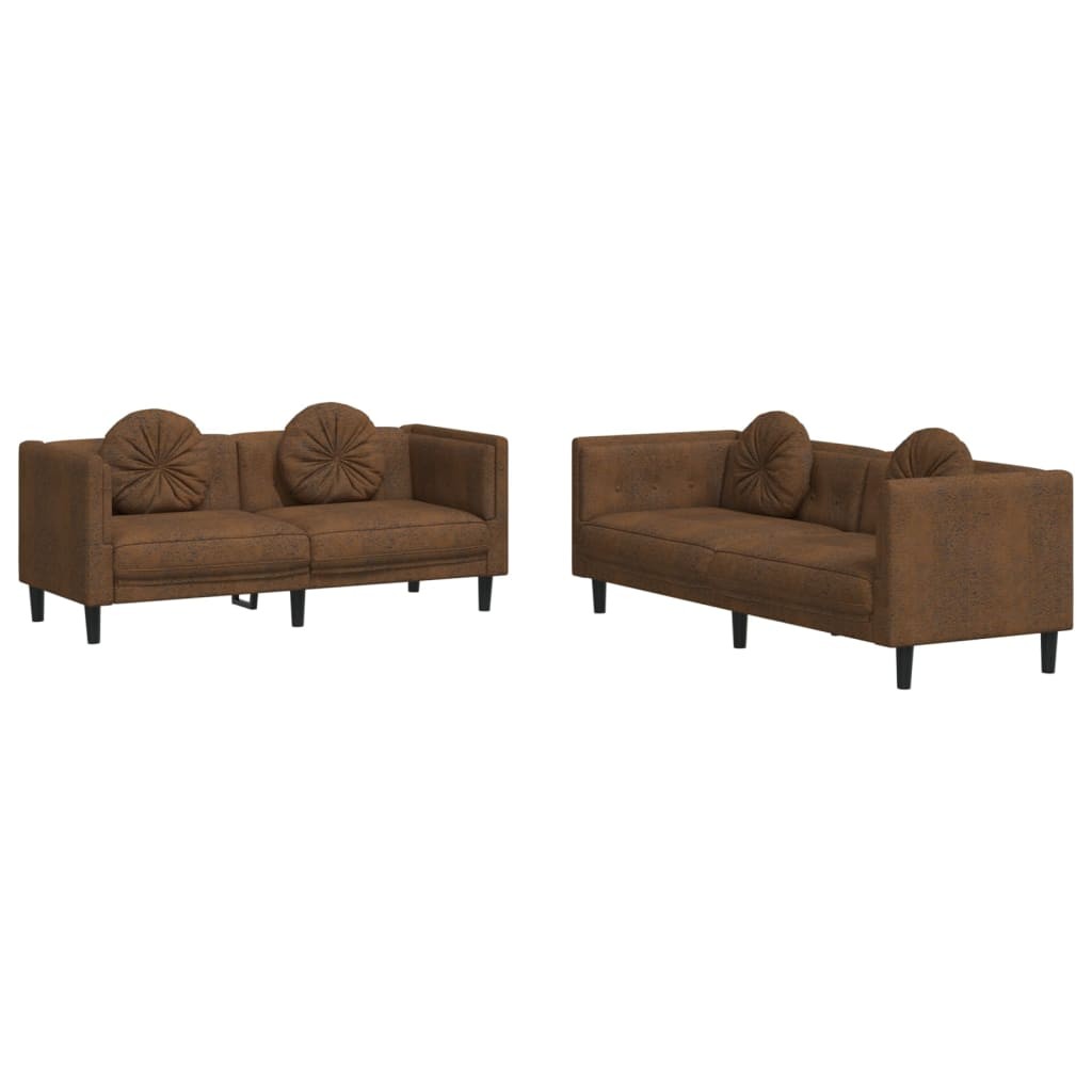 Sofa Set with Pillows Accent Upholstered Settee Living Room Velvet vidaXL vidaXL