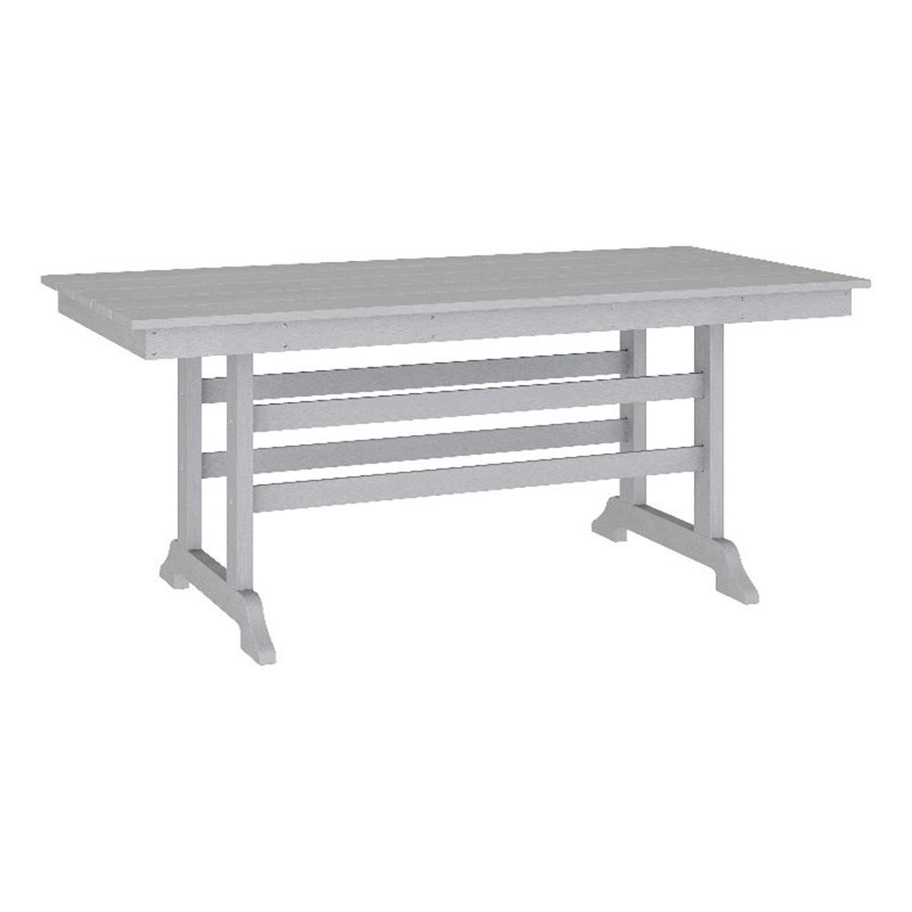 Commercial Grade Indoor-Outdoor 72″ Rectangle Adirondack Style Table in Black