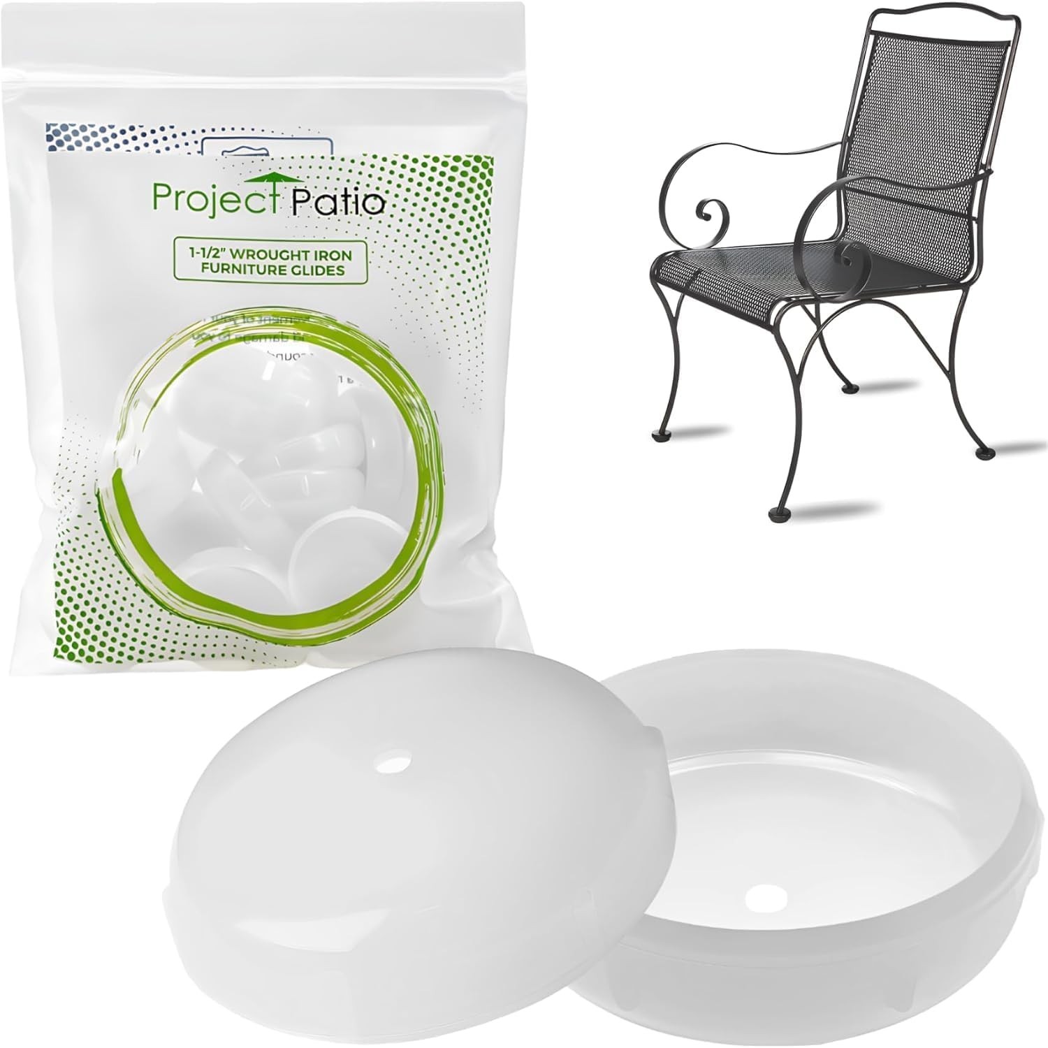 24-Pack 1-1/2″ Wrought Iron Chair Leg Caps – Outdoor Floor Protectors