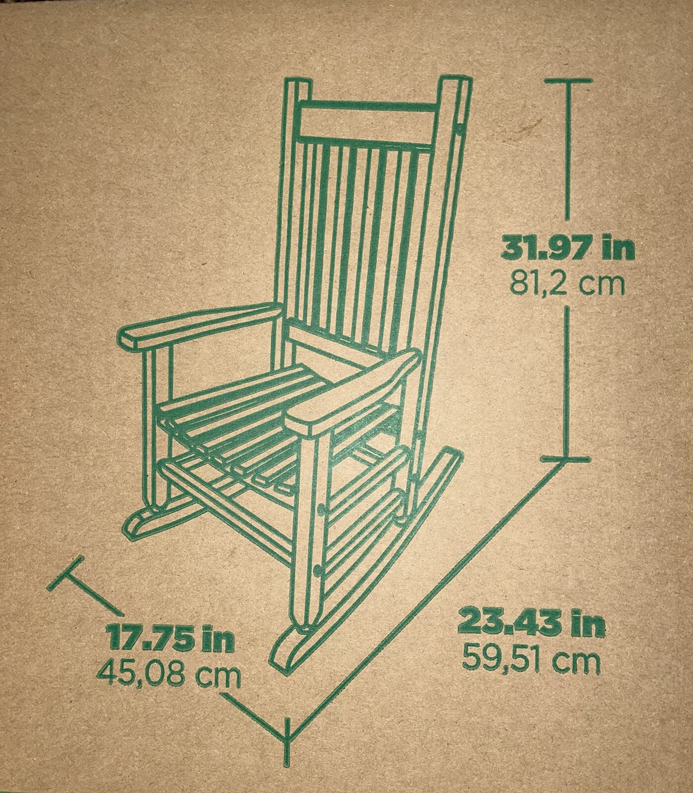 Child’s White Wood Rocking ChairGarden Treasures , Kids White with Slat Seat