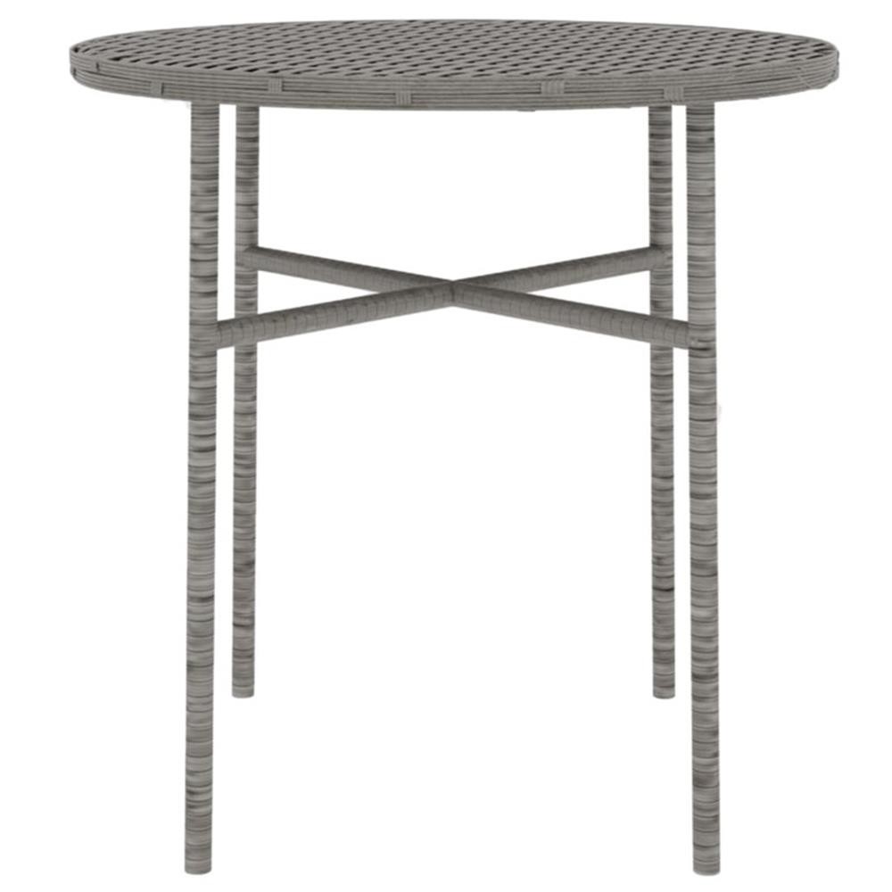 Bowery Hill Contemporary Garden Dining Set in Gray/Dark Gray