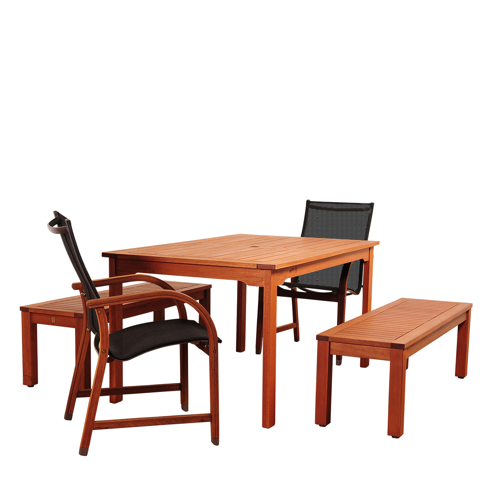 Amazonia Arla 5-Piece Outdoor Dining Set | Eucalyptus | Ideal for Patios