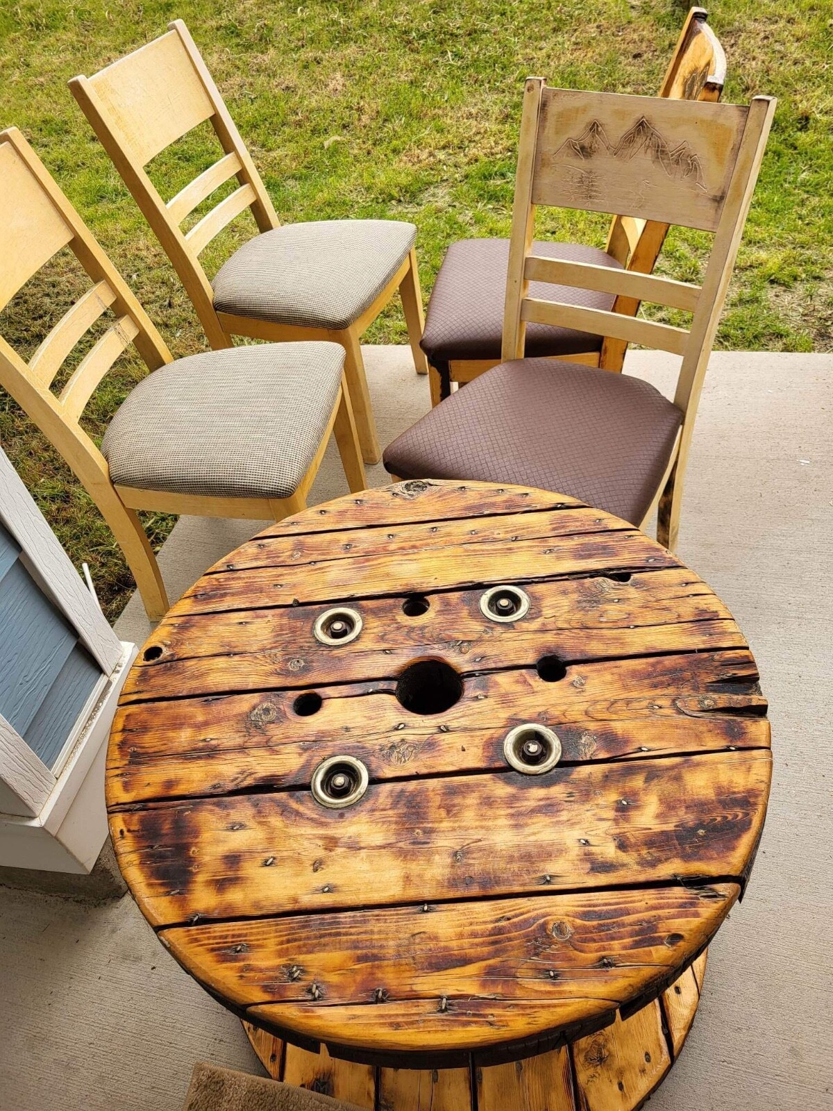 Custom Made Barrels Patio Set 5 Pieces