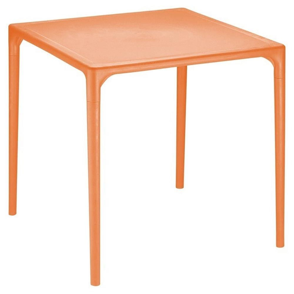 Compamia Mango 28″ Square Patio Dining Table in Orange