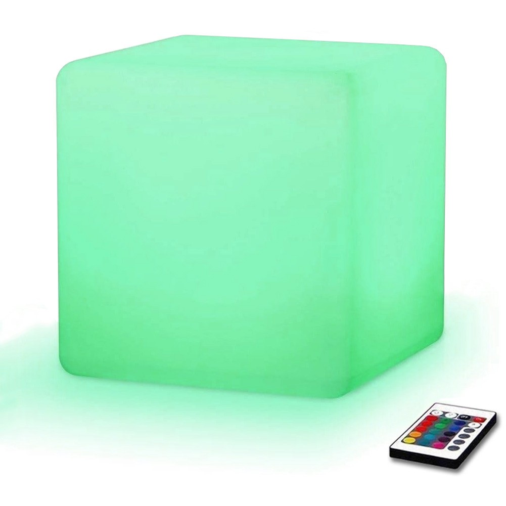 New LED Light Cube Stool Table Rechargeable 16 Color Remote Outdoor Waterproof