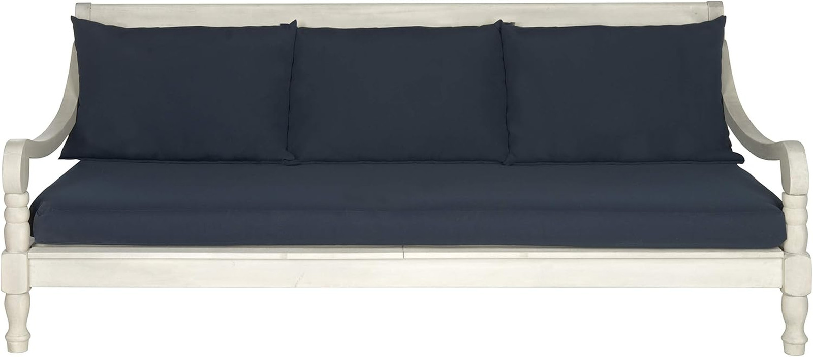 Stylish Pasadena Acacia Wood Daybed with Cushions – Outdoor Brown/Taupe