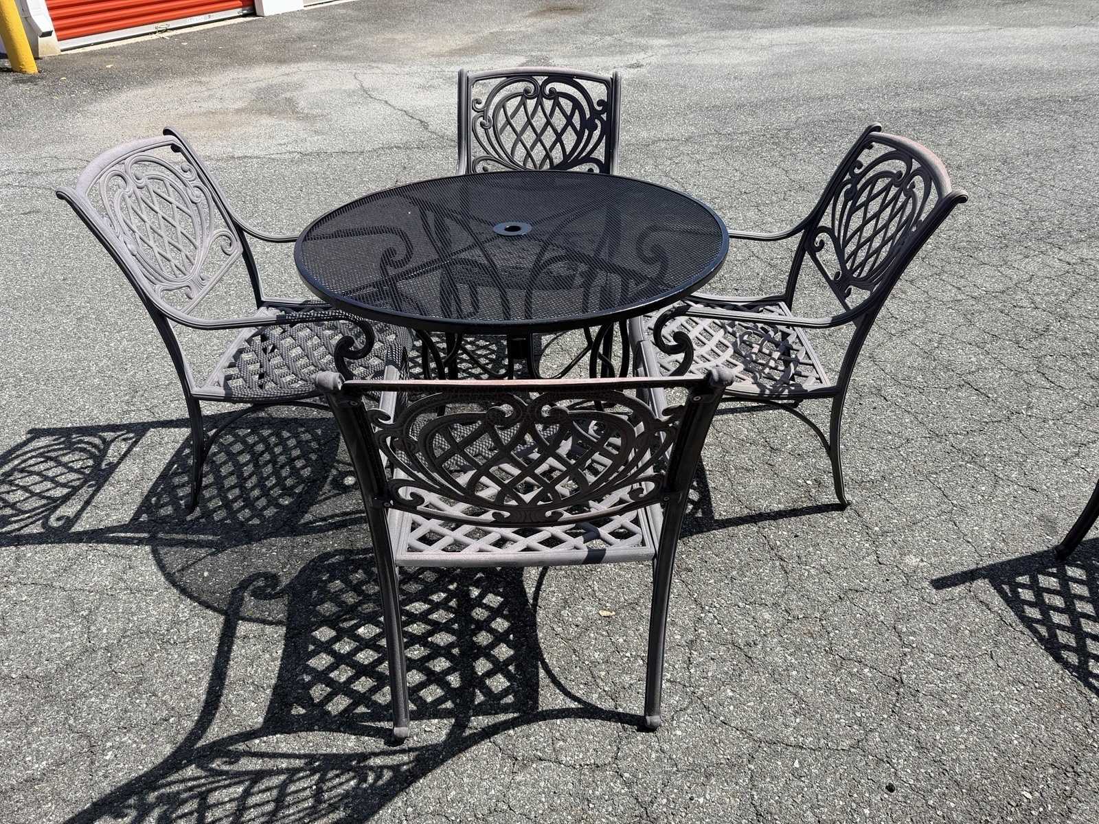 Metal Patio Set Table & 6 Chairs *~