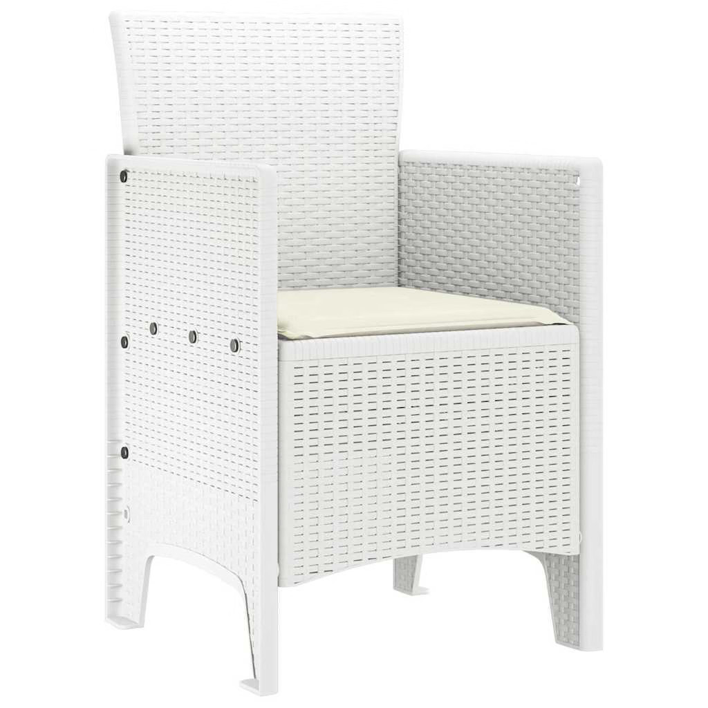 Garden Chair 4 pcs White Polypropylene