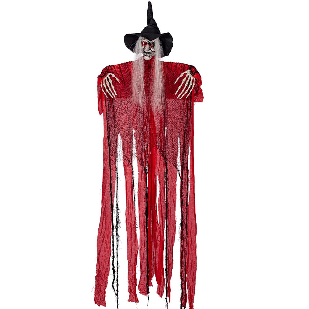 1Pcs Creepy Witch Conversation & Voice Activated Skeleton for Outdoor1617