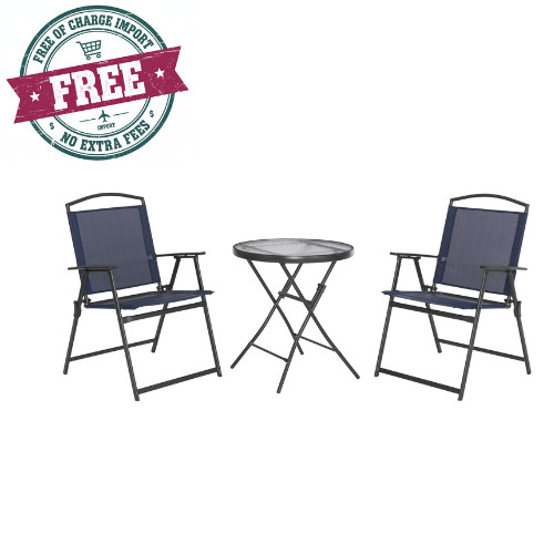 Mainstays Albany Lane 3-Piece Outdoor Bistro Set, Navy
