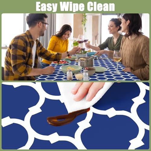 Square Picnic Table Cover, Waterproof Elastic Fitted 36″ x 36″ (Square) Navy