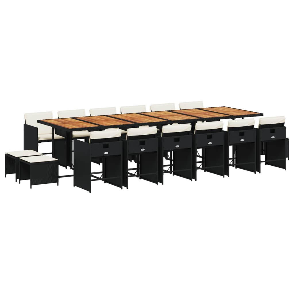 Big Rectangular 14-Seater Outdoor Dining Set with Cushions in Different Colors v